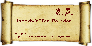 Mitterhöfer Polidor névjegykártya